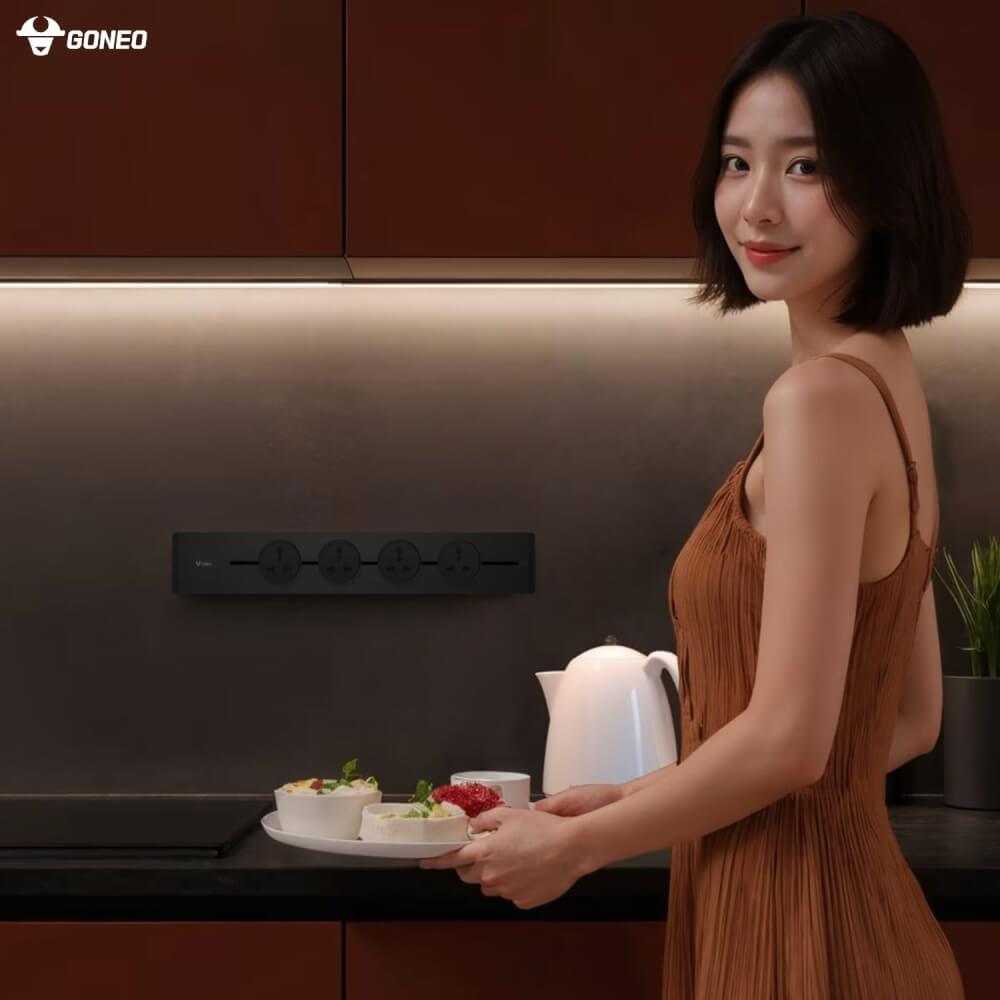 พาวเวอร์แทร็คบาร์ GONEO รุ่น GB32N ขนาด 750MM. สีดำ